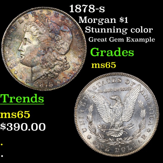 1878-s Morgan Dollar $1 Graded GEM Unc