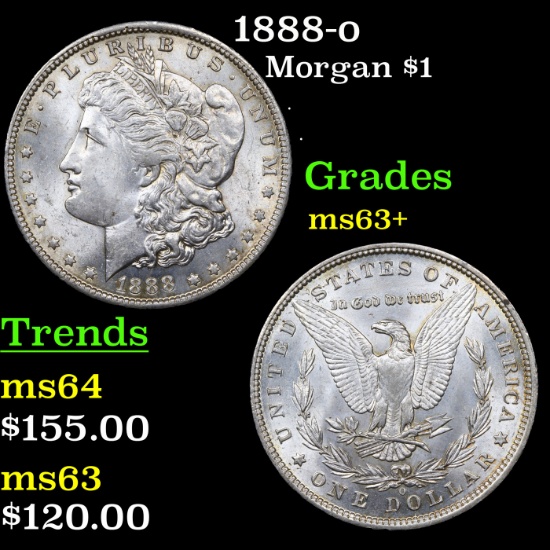 1888-o Morgan Dollar $1 Graded Select+ Unc