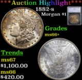 ***Auction Highlight*** 1882-s Morgan Dollar $1 Graded ms66+ By SEGS (fc)