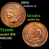 1902 Indian Cent 1c Graded Select Unc BN