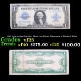 1923 $1 large size Blue Seal Silver Certificate, Signatures of Woods & White Grades vf+