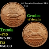 1837 Executive Experiment HT-33 Hard Times Token 1c Graded vf details