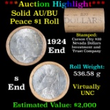 ***Auction Highlight*** AU/BU Slider Shotgun Nevada Invest & Trust Co Peace $1 Roll 1924 & S Ends Vi