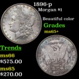 1896-p Morgan Dollar $1 Graded GEM+ Unc