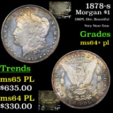 1878-s Morgan Dollar $1 Graded Choice Unc+ PL