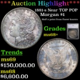 ***Auction Highlight*** 1881-s Near TOP POP Morgan Dollar $1 Graded ms68+ By SEGS (fc)