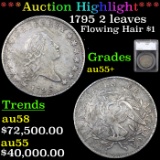 ***Auction Highlight*** 1795 2 leaves Flowing Hair Dollar $1 Graded au55+ By SEGS (fc)