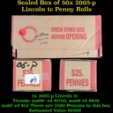 SEALED Box of 50 Rolls of 2005-p Gem Unc Lincoln Cents 1c, 50 Coins Each 2500 Coins total