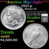 ***Auction Highlight*** 1921-p Peace Dollar $1 Graded ms65 By SEGS (fc)