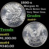 1890-s Morgan Dollar $1 Graded Choice+ Unc