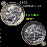 Proof 1953 Roosevelt Dime 10c Graded GEM++ Proof