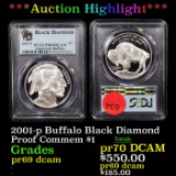 Proof ***Auction Highlight*** 2001-p Buffalo Black Diamond Modern Commem Dollar $1 Graded pr69 dcam