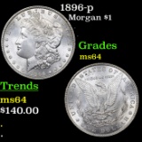 1896-p Morgan Dollar $1 Graded Choice Unc