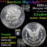 ***Auction Highlight*** 1881-s Morgan Dollar $1 Graded Choice Unc+ DMPL By USCG (fc)