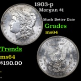 1903-p Morgan Dollar $1 Graded Choice Unc