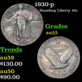 1930-p Standing Liberty Quarter 25c Graded Select AU