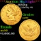 ***Auction Highlight*** 1859-p Gold Liberty Half Eagle $5 Grades AU, Almost Unc (fc)