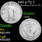 1917-p Ty I Standing Liberty Quarter 25c Grades vg+