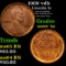 1909 vdb Lincoln Cent 1c Grades Choice+ Unc BN