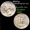1943-p Washington Quarter 25c Grades Choice Unc