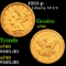 1852-p Gold Liberty Quarter Eagle $2 1/2 Grades xf
