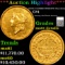 ***Auction Highlight*** 1849C CLOSED WREATH Charlotte Gold Dollar $1 Graded ms61 details By SEGS (fc