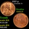 1917-p Lincoln Cent 1c Grades Choice Unc RB