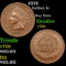 1874 Indian Cent 1c Grades vf, very fine