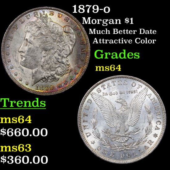 1879-o Morgan Dollar $1 Grades Choice Unc