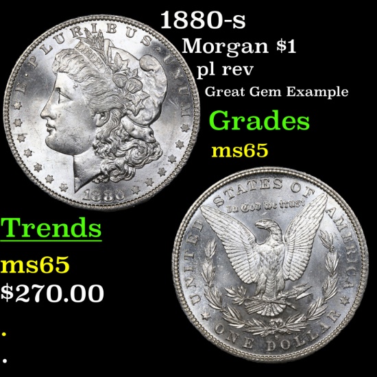 1880-s Morgan Dollar $1 Grades GEM Unc