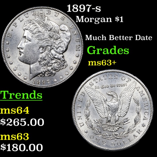 1897-s Morgan Dollar $1 Grades Select+ Unc