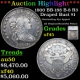 ***Auction Highlight*** 1800 BB-188 B-8 R3 Draped Bust Dollar $1 Graded xf45 By SEGS (fc)