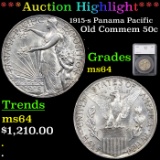 ***Auction Highlight*** 1915-s Panama Pacific Old Commem Half Dollar 50c Graded ms64 By SEGS (fc)