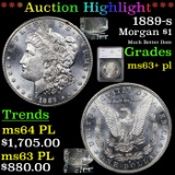 ***Auction Highlight*** 1889-s Morgan Dollar $1 Graded ms63+ pl By SEGS (fc)