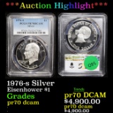 Proof ***Auction Highlight*** PCGS 1976-s Silver Eisenhower Dollar $1 Graded pr70 dcam By PCGS (fc)