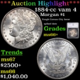 ***Auction Highlight*** 1884-cc vam 4 Morgan Dollar $1 Graded ms66+ By SEGS (fc)