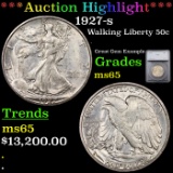 ***Auction Highlight*** 1927-s Walking Liberty Half Dollar 50c Graded ms65 By SEGS (fc)