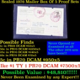 ***Auction Highlight*** Original sealed box 5- 1976 United States Mint Proof Sets (fc)