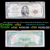 1929 $5 National Currency 'The 1st National Bank OF Hazleton, PA' Type 1 Grades vf+