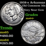 1938-s Arkansas Old Commem Half Dollar 50c Grades Choice+ Unc