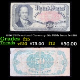 1876 US Fractional Currency 50c Fifth Issue fr-1381 Grades f+
