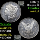1897-p Morgan Dollar $1 Grades Select Unc PL