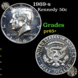 Proof 1969-s Kennedy Half Dollar 50c Grades GEM+ Proof