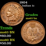 1904 Indian Cent 1c Grades Select Unc BN