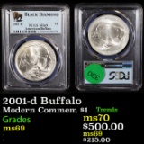 PCGS 2001-d Buffalo Modern Commem Dollar $1 Graded ms69 By PCGS