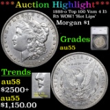 ***Auction Highlight*** 1888-o Top 100 Vam 4 I5 R5 WOW! 'Hot Lips' Morgan $1 Graded au55 By SEGS (fc