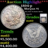 ***Auction Highlight*** 1894-p Morgan Dollar $1 Graded ms62 By SEGS (fc)