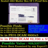 ***Auction Highlight*** Original sealed box 5- 1982 United States Mint Proof Sets (fc)