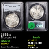 PCGS 1881-s Morgan Dollar $1 Graded ms65 By PCGS
