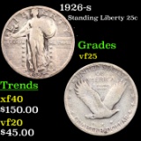 1926-s Standing Liberty Quarter 25c Grades vf+